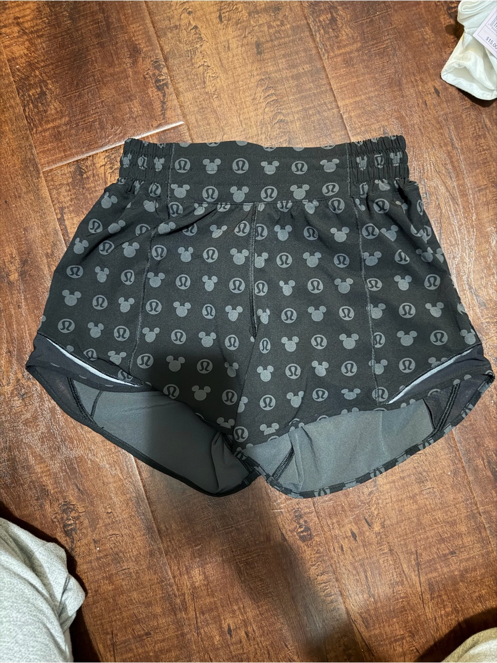 lululemon athletica Black Women's Running Shorts with Disney Mickey Pattern